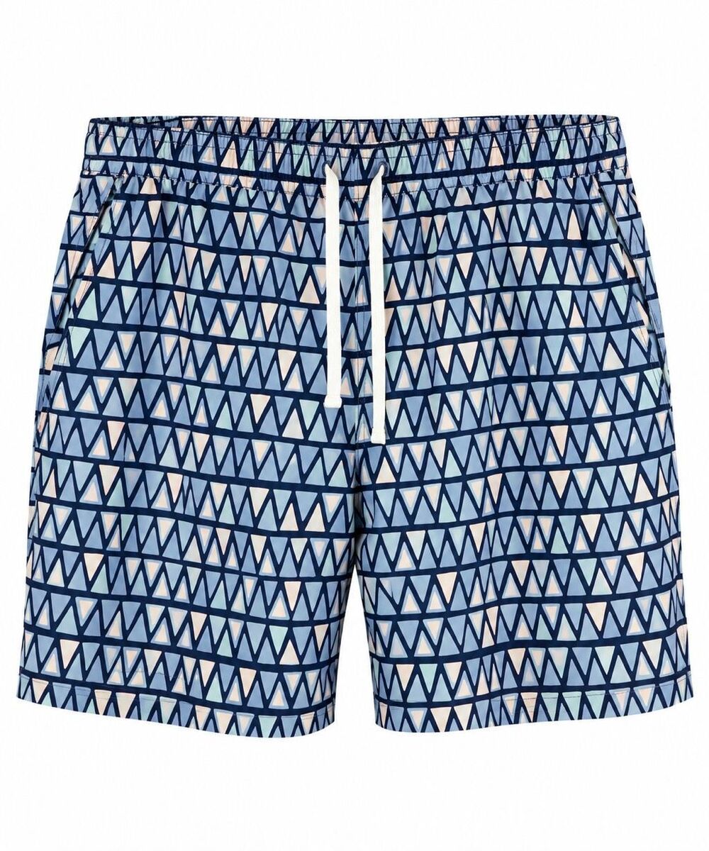 Chubbies Men’s Triangulators Print Swim Trunks Shorts Size XL 7 Inch Inseam Blue